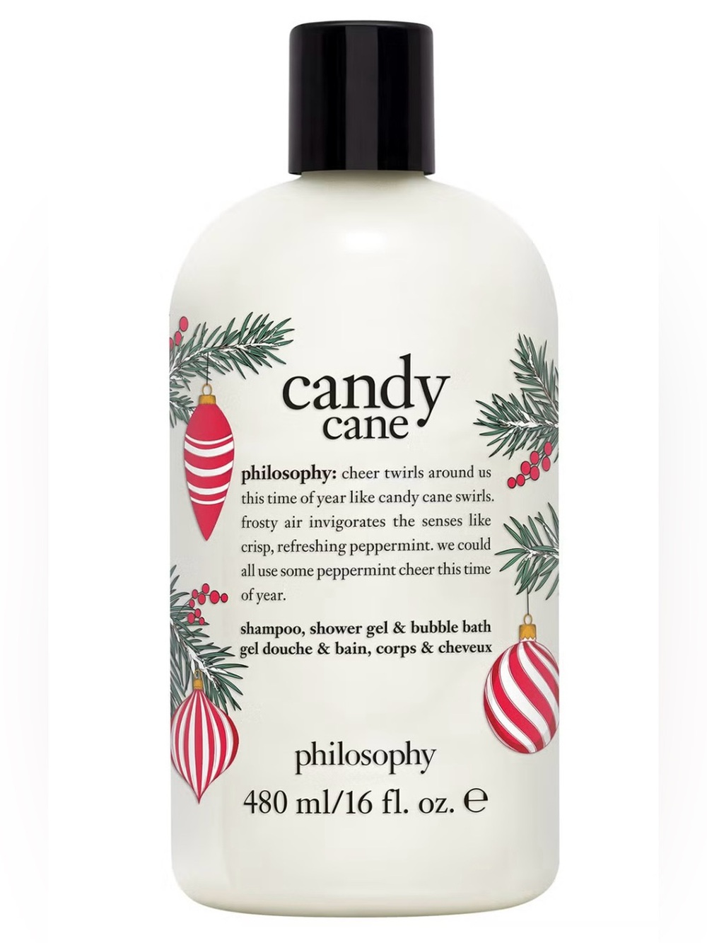 philosophy Candy Cane Peppermint Shower Gel & Bubble Bath — White